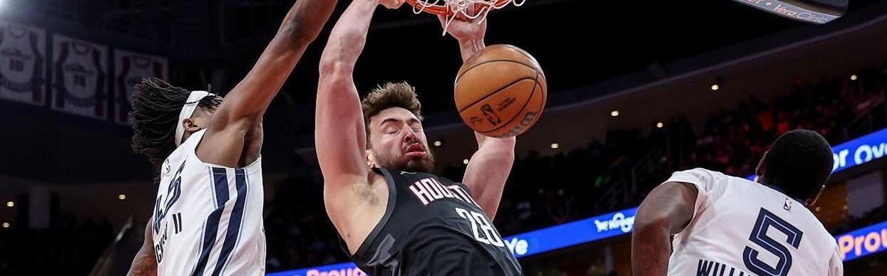 轰33+9+6！火箭23岁王牌中锋复活，杜兰特大赞：和我配合越发默契